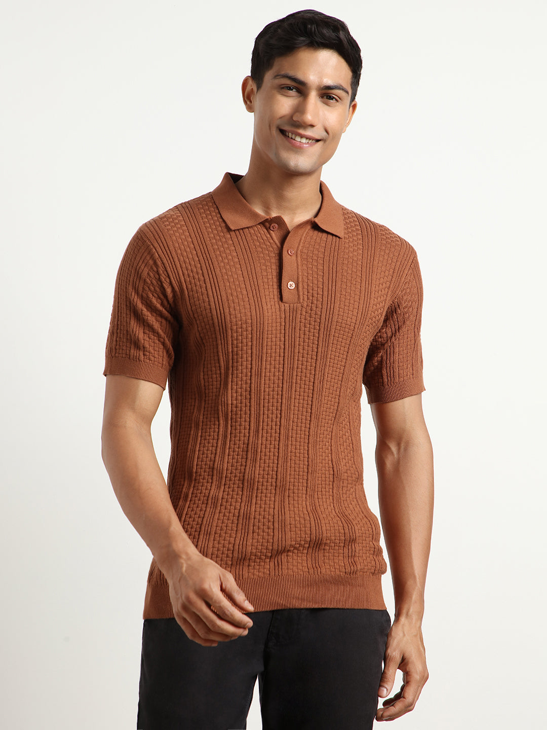 Oxford Textured Polo Shirts