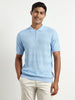 Oceanic Knit Textured Polo Shirts