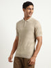 Oceanic Knit Textured Polo Shirts