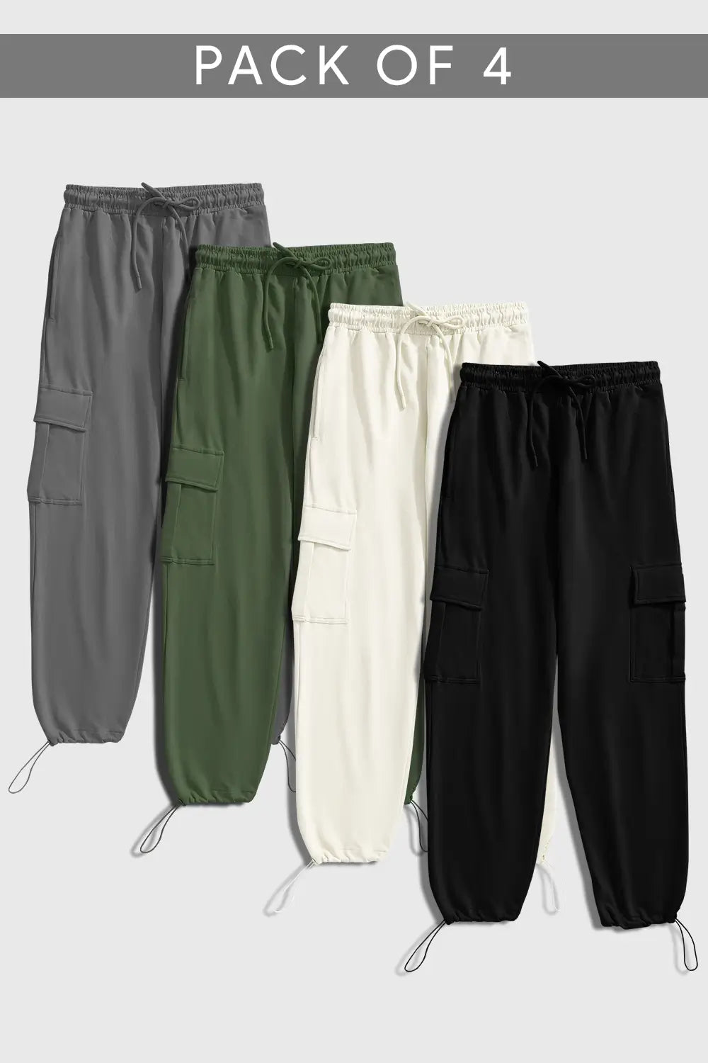 4-Pack Oversized Cargo Joggers