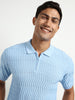 Oceanic Knit Textured Polo Shirts