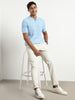 Oceanic Knit Textured Polo Shirts