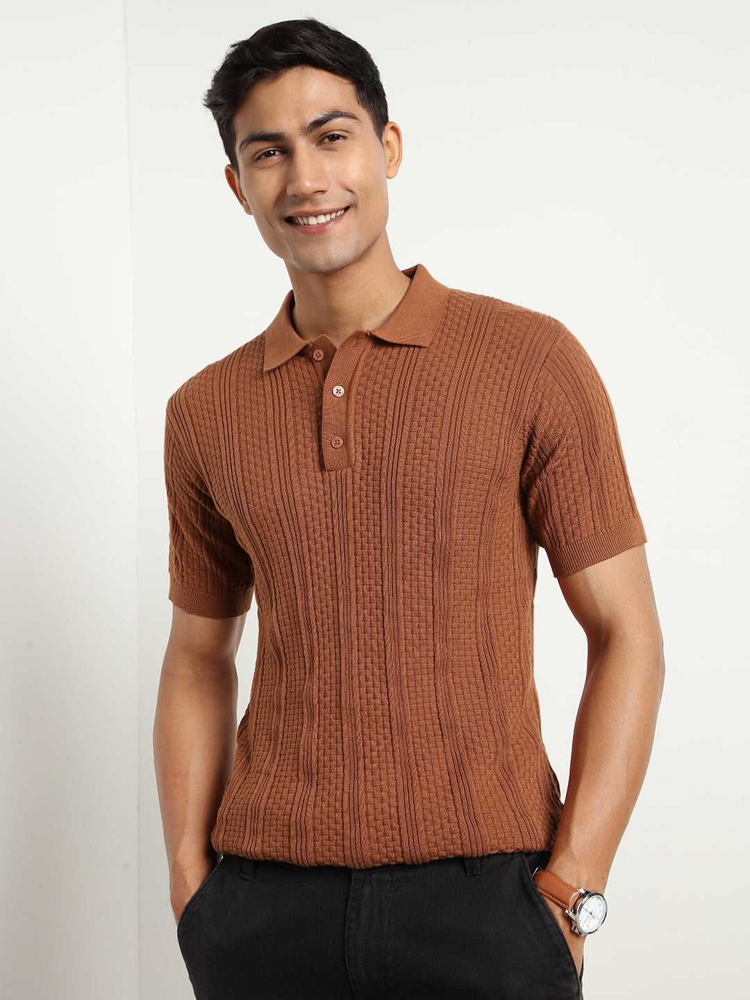 Oxford Textured Polo Shirts