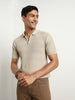 Oceanic Knit Textured Polo Shirts