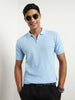 Cascade Zip Textured Polo T-Shirt