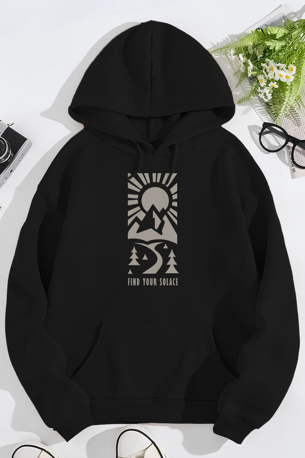 Boyfriend Fit Find your solace Classic Fit Hoodie