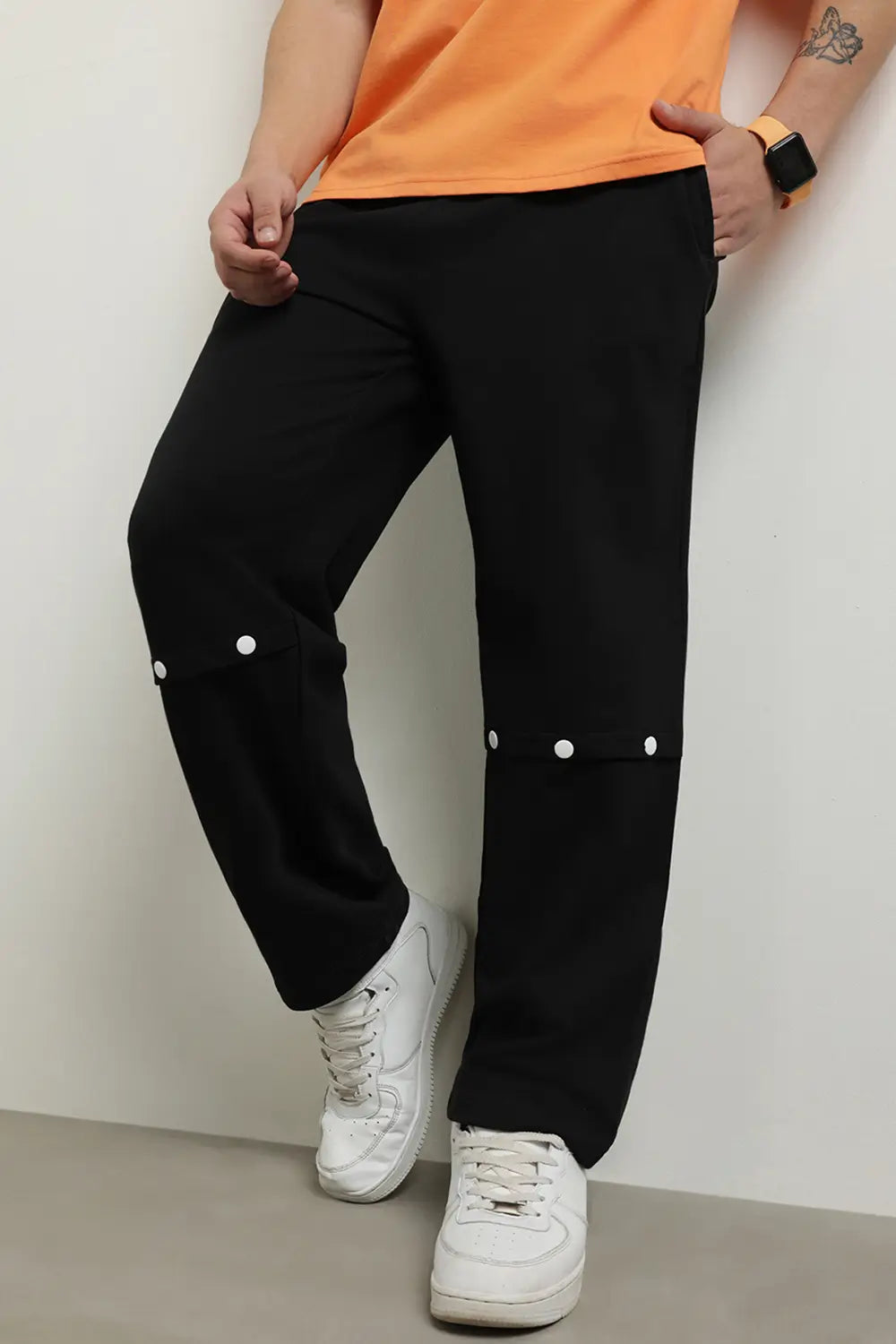 Snap Buttoned Joggers