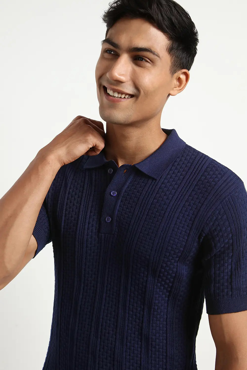 Oxford Textured Polo Shirts