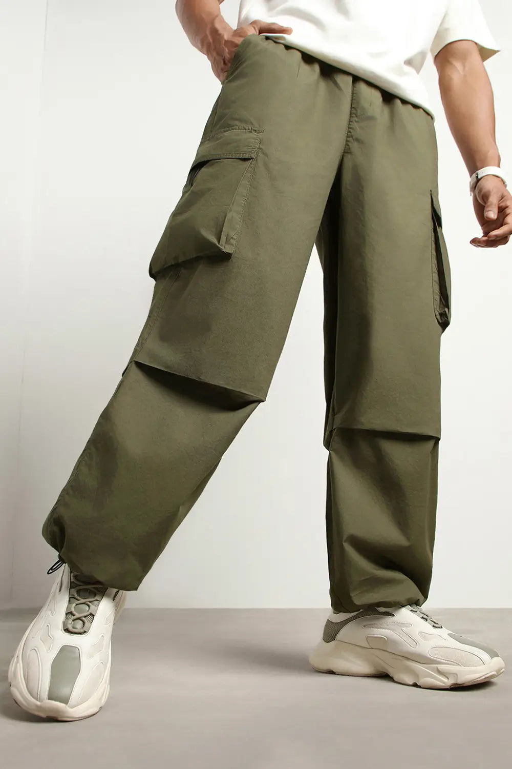 Oversized Parachute Cargo Pants