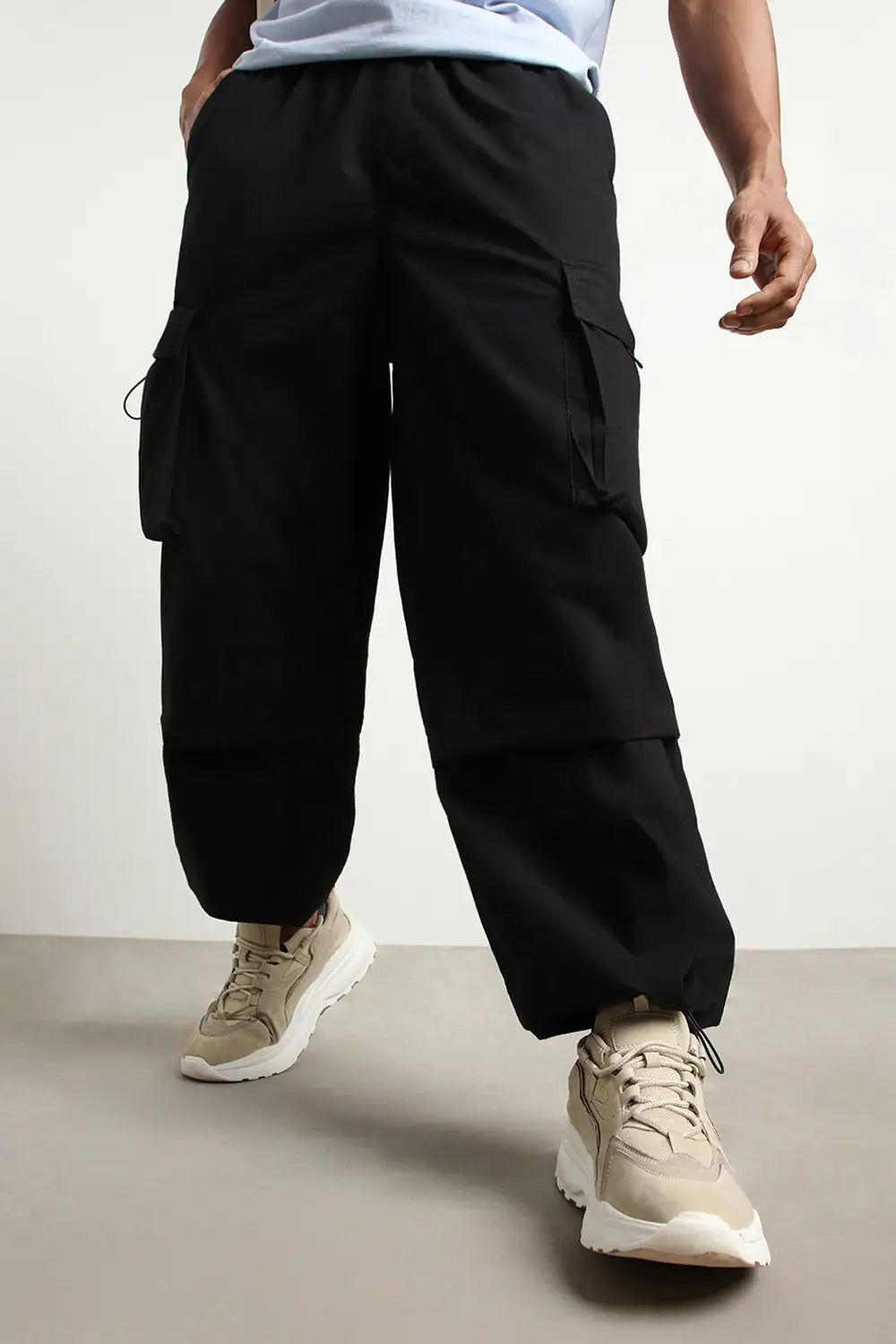 Oversized Parachute Cargo Pants