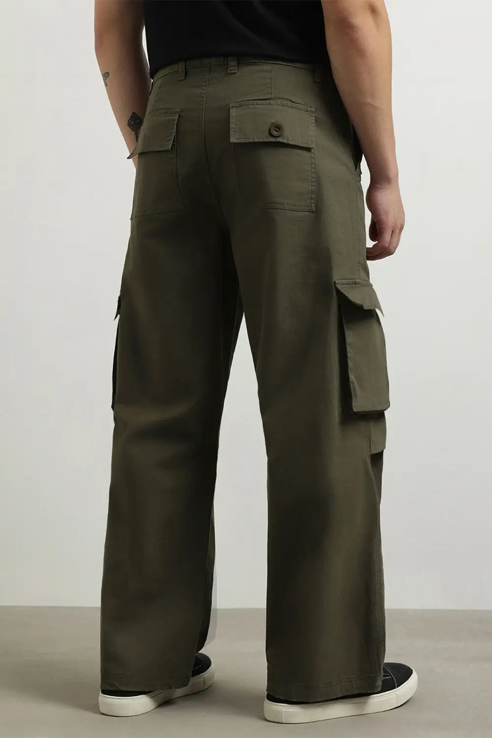 Baggy Fit Woven Cargo Pants