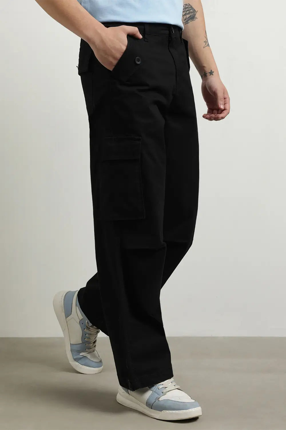 Baggy Fit Woven Cargo Pants