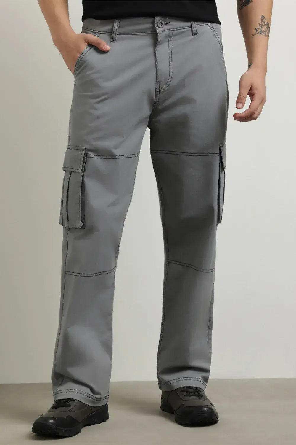 Classic Straight Fit Woven Cargo Pants