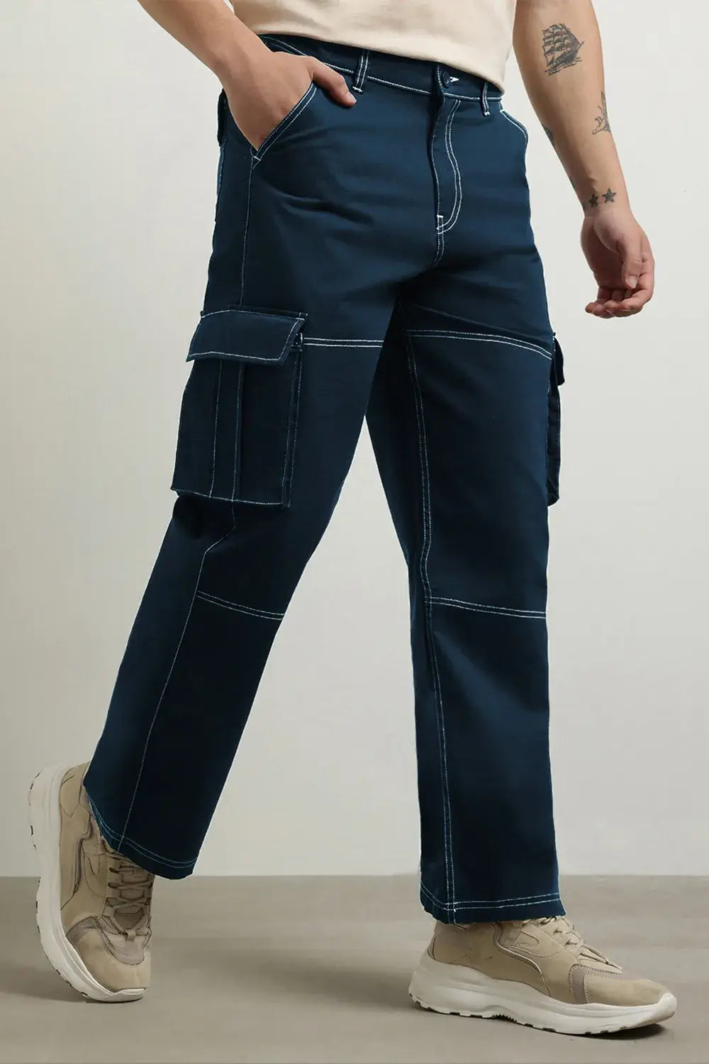 Classic Straight Fit Woven Cargo Pants