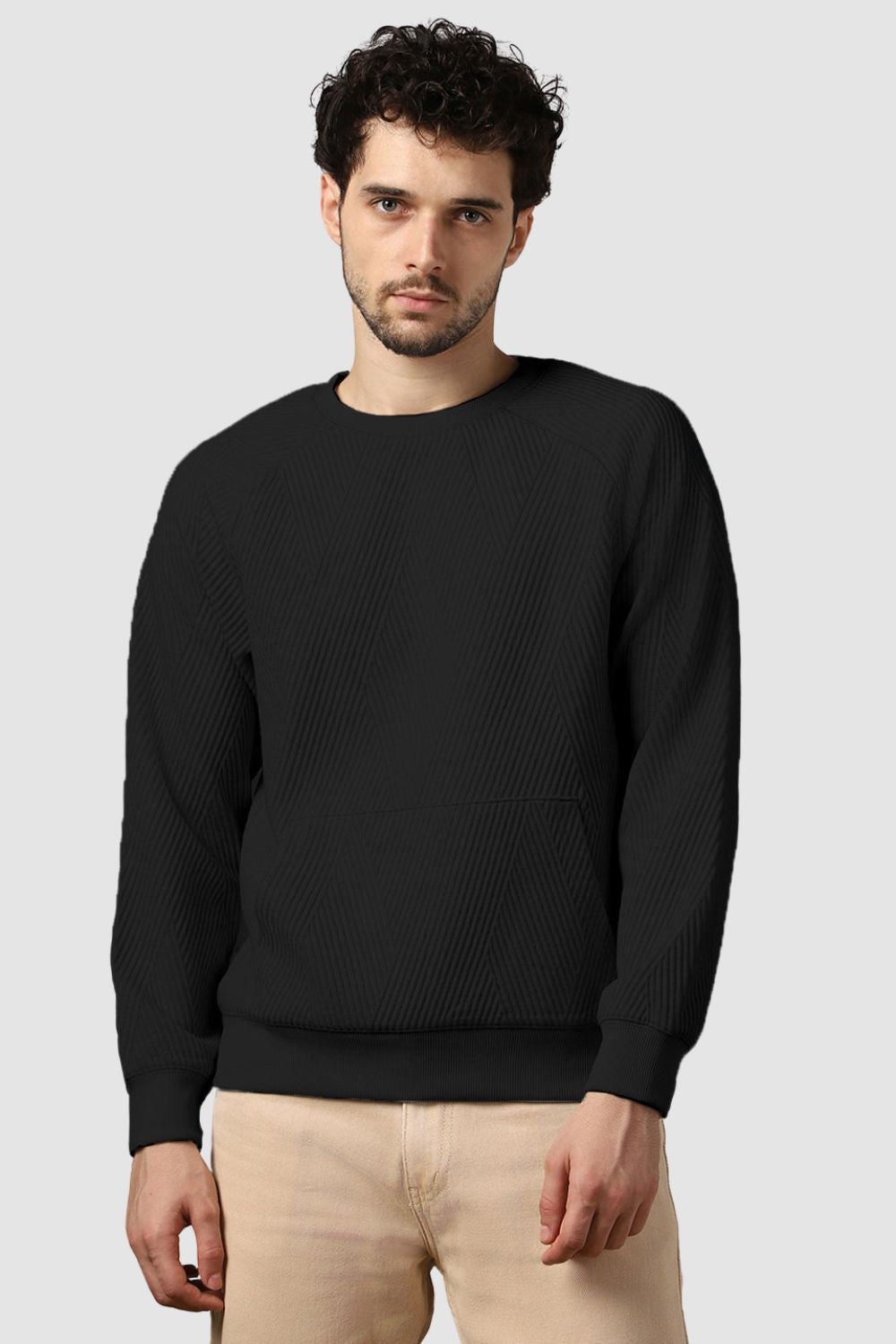 Raglan Quilted Sweatshirt