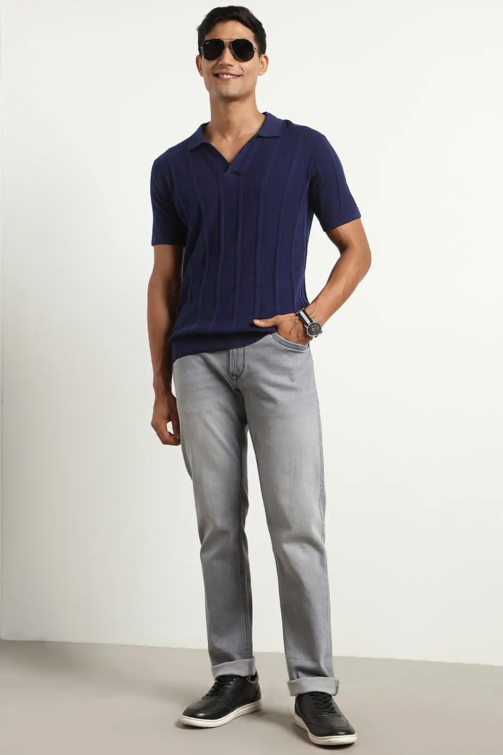 Urban Textured Polo T-Shirt