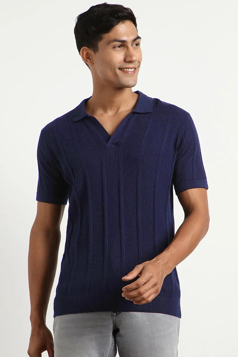 Urban Textured Polo T-Shirt