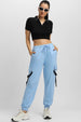 Oversized Flap Cargo Joggers Women