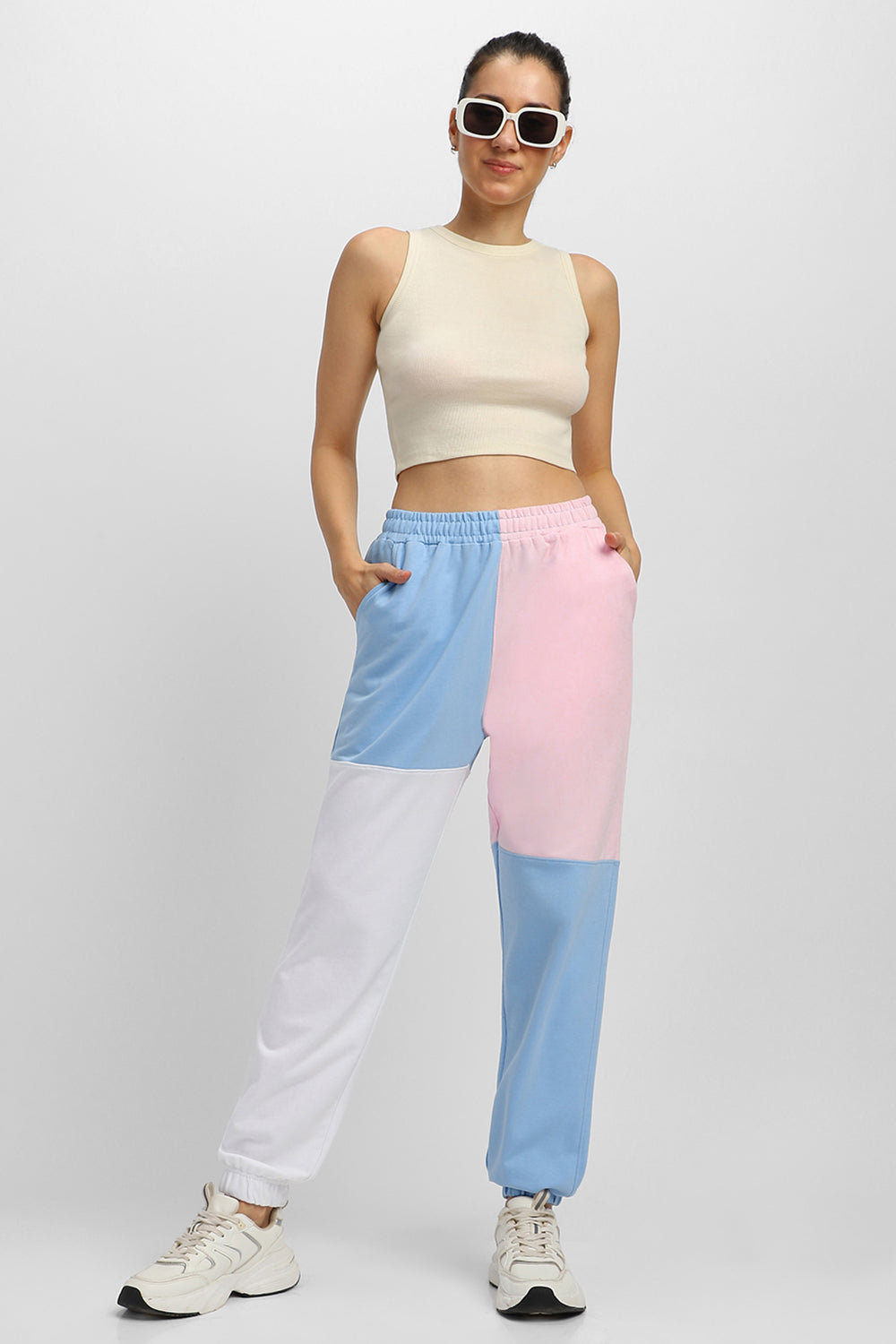 Oversized Colorblocked Joggers Women