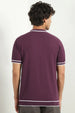 Zip-up Textured Polo T-Shirt